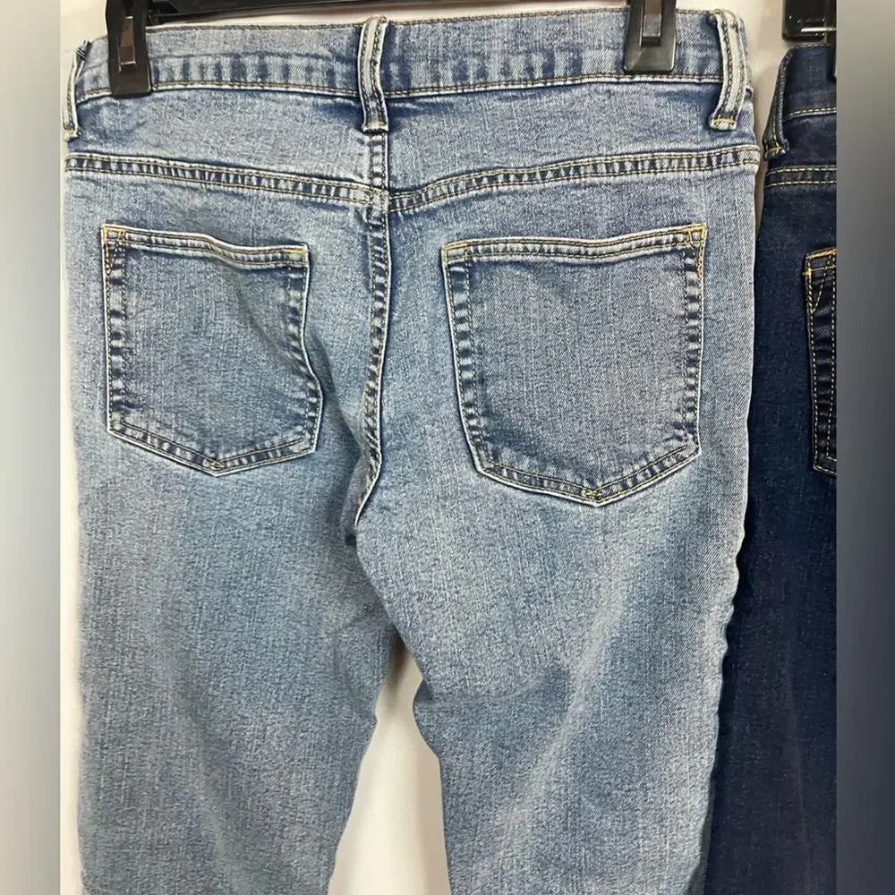 Gap 2 pairs of  Denim Stretch Skinny & Straight Jeans Youth size 16